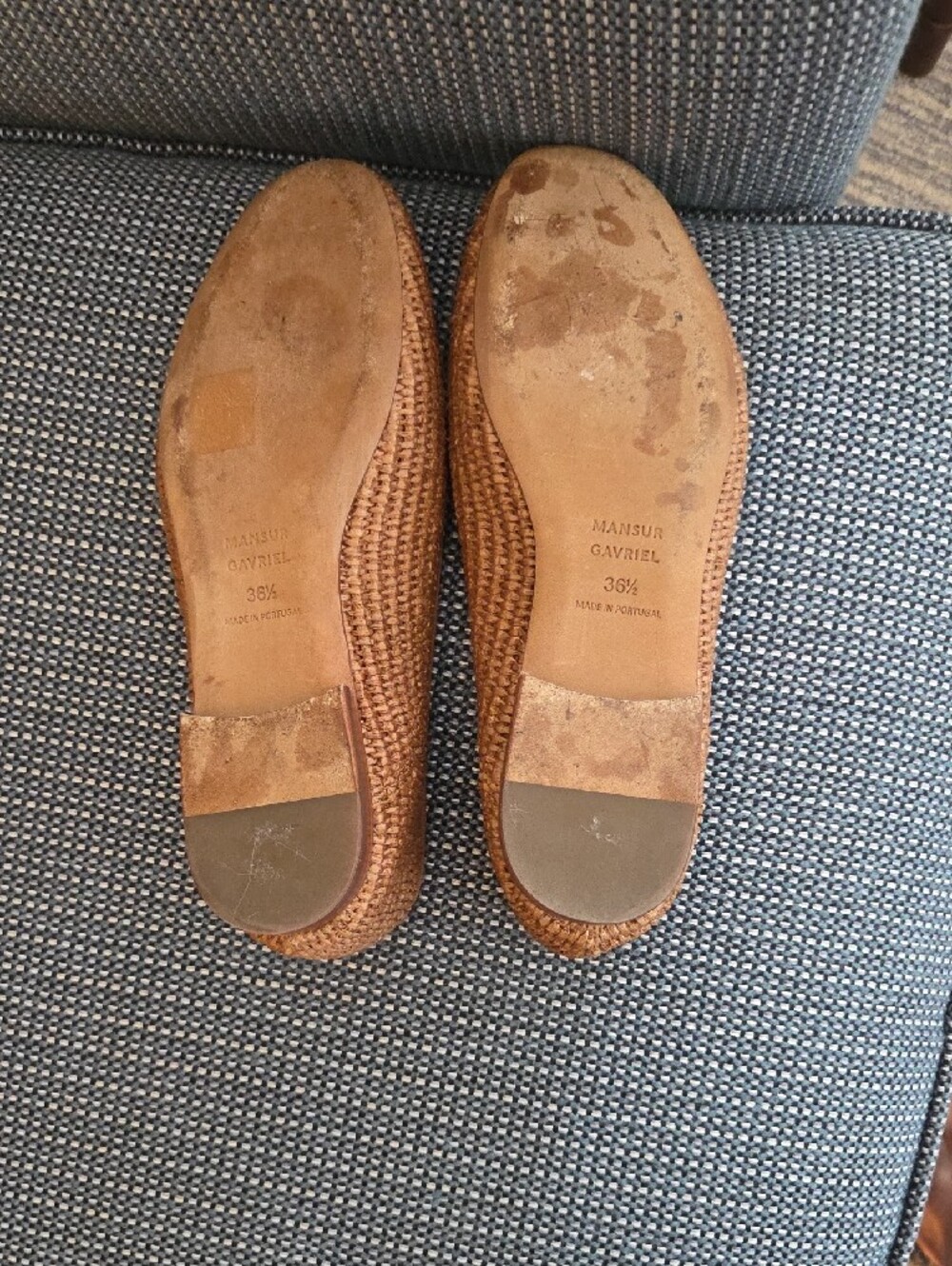 Mansur Gavriel Woven Ballet Flats in Cognac Brown 36.5 Or 6.5 - Picture 5 of 5